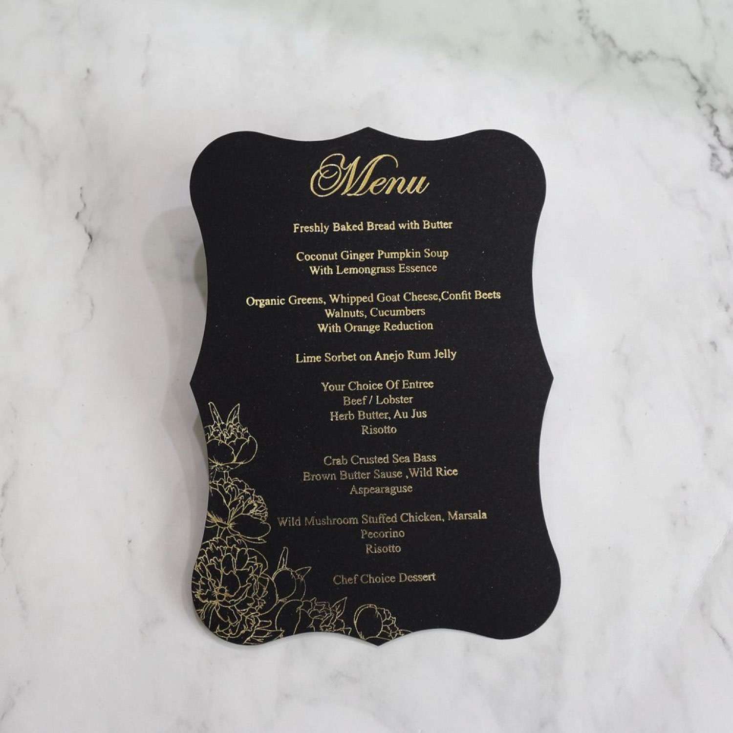 Transparent Acrylic Invitation Foiling Black Pocket Slap-up Invitation Customized 
